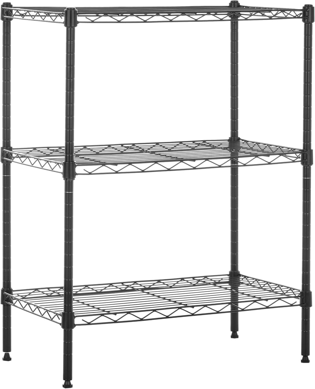 Kitchen Storage Shelving Organizer (Black) 13.39"D x 23.19"W x 30"H
